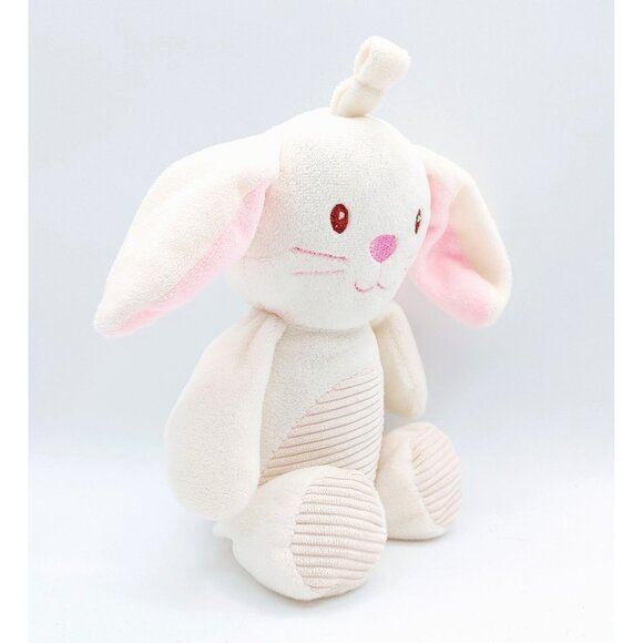 Kellytoy Plush Rabbit Plush Rattle Lovey Crinkle Ears Cordy Tummy & Feet 10" - Picture 2 of 5